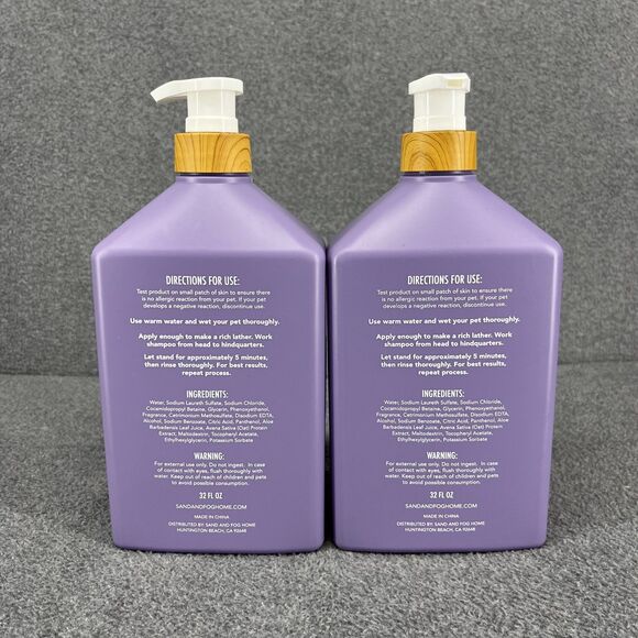 2x‎ Sand + Paws Lavender Oatmeal Pet Shampoo & Conditioner 32 fl oz - Picture 3 of 8
